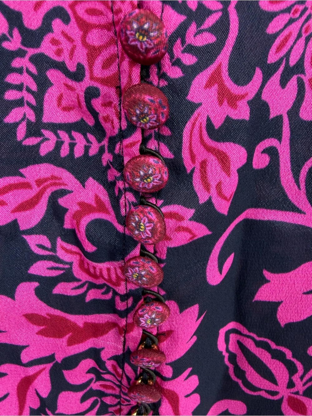 Johnny Was Jade Steffie Blouse Silk Blend Size L - Picture 8 of 13